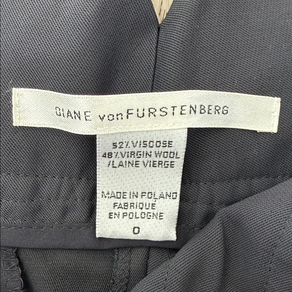 Diane Von Furstenberg Black Wide-Leg Pants - Picture 2 of 5